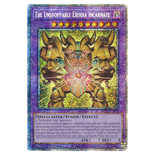 The Unstoppable Exodia Incarnate MP25-EN008 card from the Yu-Gi-Oh! set 2025 Mega Pack