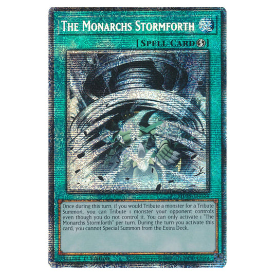The Monarchs Stormforth MP25-EN024 card from the Yu-Gi-Oh! set 2025 Mega Pack