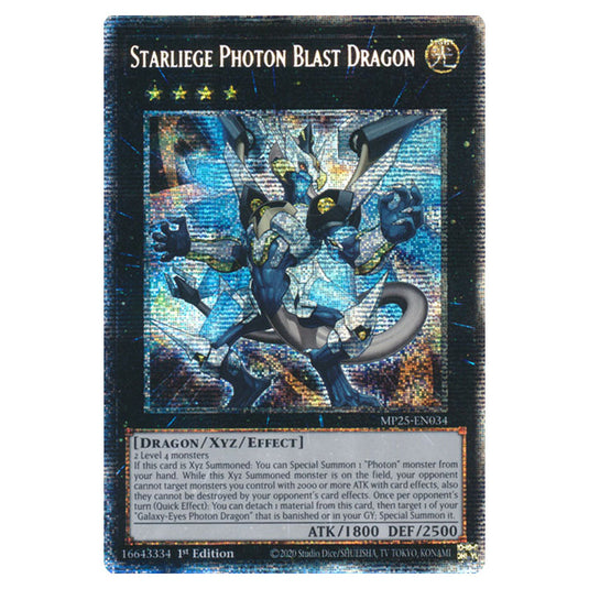 Starliege Photon Blast Dragon MP25-EN034 card from the Yu-Gi-Oh! set 2025 Mega Pack