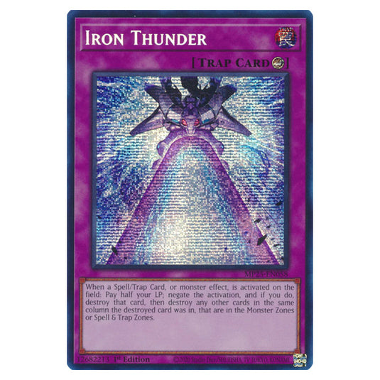 Iron Thunder MP25-EN058 card from the Yu-Gi-Oh! set 2025 Mega Pack