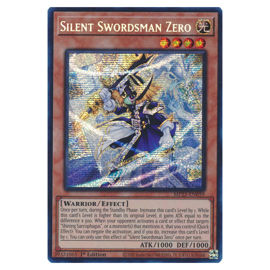 Silent Swordsman Zero MP25-EN059 card from the Yu-Gi-Oh! set 2025 Mega Pack