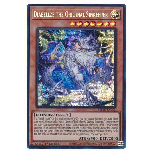 Diabellze the Original Sinkeeper MP25-EN063 card from the Yu-Gi-Oh! set 2025 Mega Pack