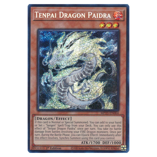Tenpai Dragon Paidra MP25-EN064 card from the Yu-Gi-Oh! set 2025 Mega Pack