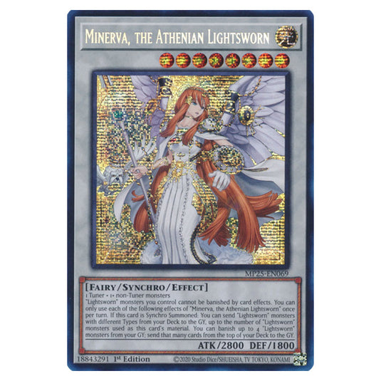 Minerva, the Athenian Lightsworn MP25-EN069 card from the Yu-Gi-Oh! set 2025 Mega Pack