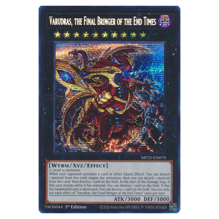 Yu-Gi-Oh! - 2025 Mega Pack - Varudras, the Final Bringer of the End Times (Prismatic Secret Rare) MP25-EN070