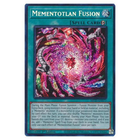 Mementotlan Fusion MP25-EN073 card from the Yu-Gi-Oh! set 2025 Mega Pack
