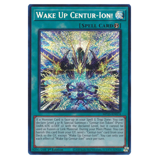 Wake Up Centur-Ion! MP25-EN074 card from the Yu-Gi-Oh! set 2025 Mega Pack