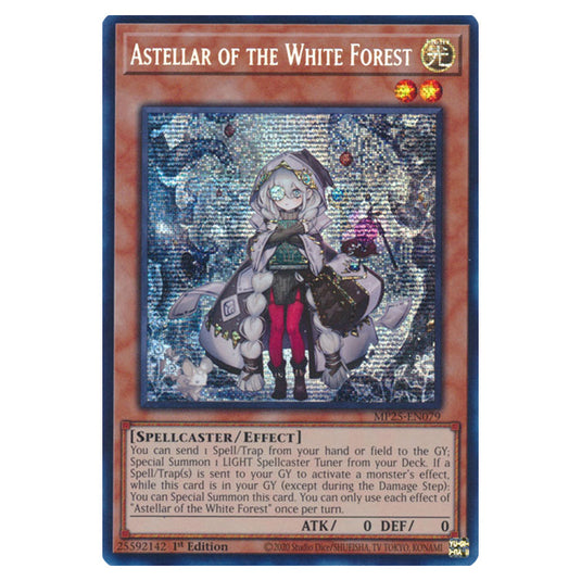 Astellar of the White Forest MP25-EN079 card from the Yu-Gi-Oh! set 2025 Mega Pack