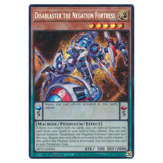 Disablaster the Negation Fortress MP25-EN084 card from the Yu-Gi-Oh! set 2025 Mega Pack