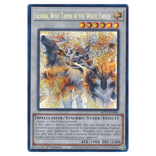 Silvera, Wolf Tamer of the White Forest MP25-EN086 card from the Yu-Gi-Oh! set 2025 Mega Pack