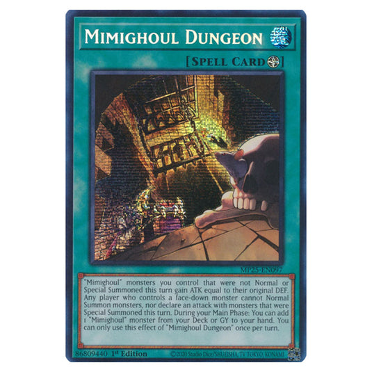 Mimighoul Dungeon MP25-EN097 card from the Yu-Gi-Oh! set 2025 Mega Pack