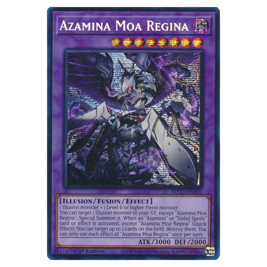 Azamina Moa Regina MP25-EN105 card from the Yu-Gi-Oh! set 2025 Mega Pack