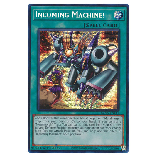 Incoming Machine! MP25-EN111 card from the Yu-Gi-Oh! set 2025 Mega Pack