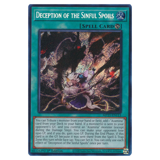 Deception of the Sinful Spoils MP25-EN113 card from the Yu-Gi-Oh! set 2025 Mega Pack