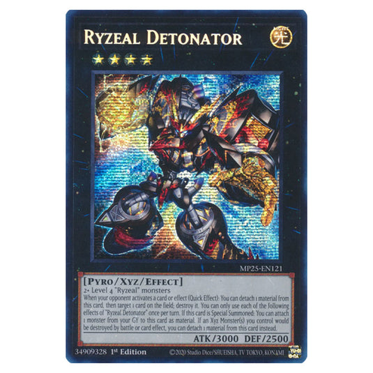 Ryzeal Detonator MP25-EN121 card from the Yu-Gi-Oh! set 2025 Mega Pack