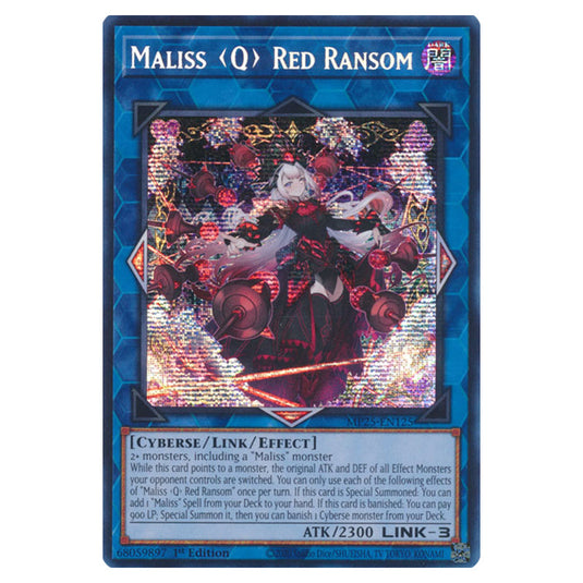Maliss Q Red Ransom MP25-EN125 card from the Yu-Gi-Oh! set 2025 Mega Pack