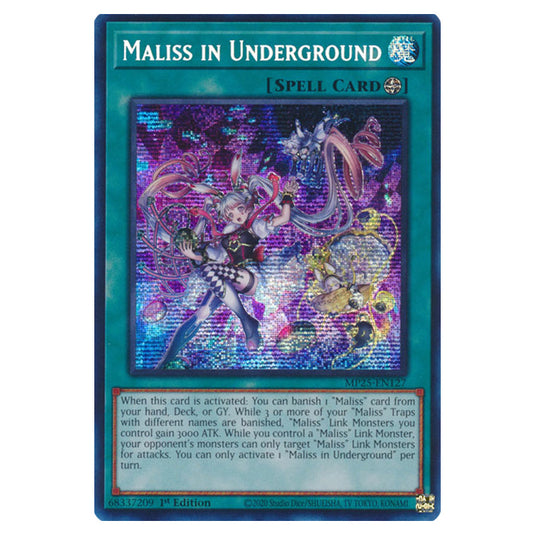 Maliss in Underground MP25-EN127 card from the Yu-Gi-Oh! set 2025 Mega Pack