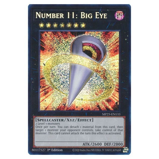 Number 11: Big Eye MP25-EN133 card from the Yu-Gi-Oh! set 2025 Mega Pack