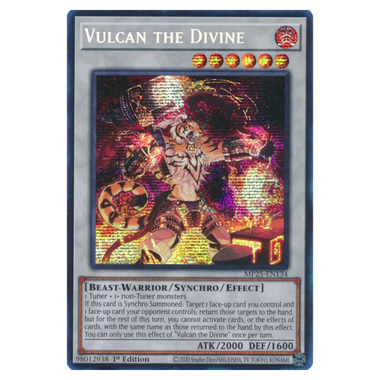 Vulcan the Divine MP25-EN134 card from the Yu-Gi-Oh! set 2025 Mega Pack