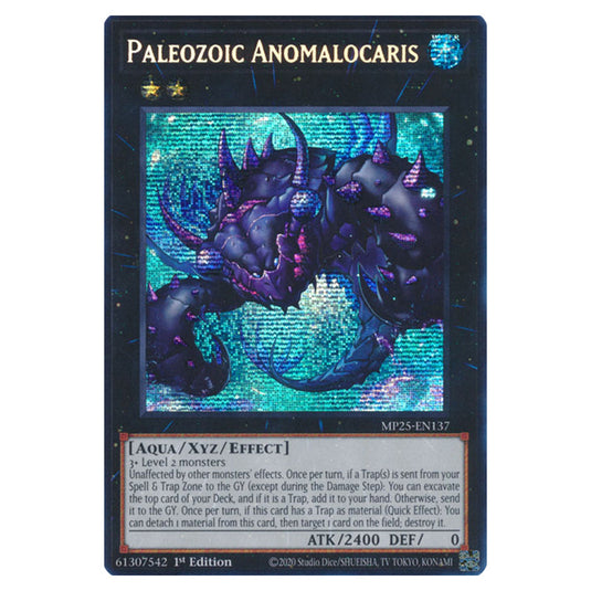 Paleozoic Anomalocaris MP25-EN137 card from the Yu-Gi-Oh! set 2025 Mega Pack