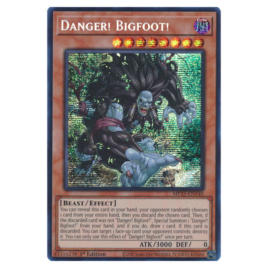 Danger! Bigfoot! MP25-EN140 card from the Yu-Gi-Oh! set 2025 Mega Pack