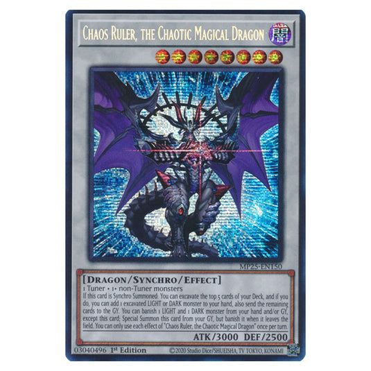 Chaos Ruler, the Chaotic Magical Dragon MP25-EN150 card from the Yu-Gi-Oh! set 2025 Mega Pack
