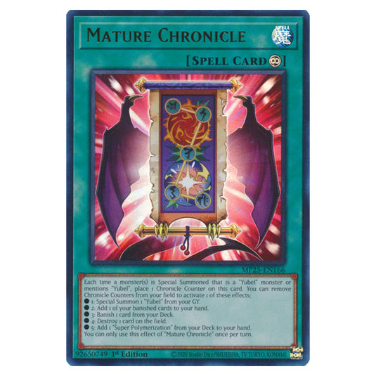 Mature Chronicle MP25-EN166 card from the Yu-Gi-Oh! set 2025 Mega Pack