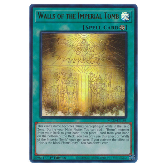 Walls of the Imperial Tomb MP25-EN168 card from the Yu-Gi-Oh! set 2025 Mega Pack