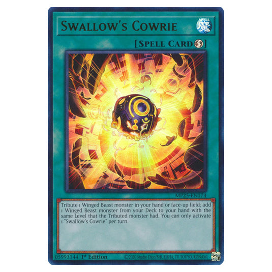 Swallow's Cowrie MP25-EN174 card from the Yu-Gi-Oh! set 2025 Mega Pack