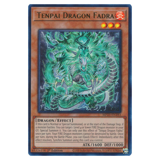 Tenpai Dragon Fadra MP25-EN183 card from the Yu-Gi-Oh! set 2025 Mega Pack