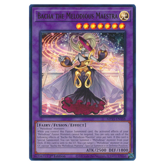 Bacha the Melodious Maestra MP25-EN188 card from the Yu-Gi-Oh! set 2025 Mega Pack