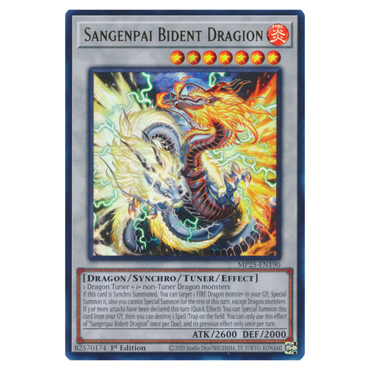Sangenpai Bident Dragion MP25-EN190 card from the Yu-Gi-Oh! set 2025 Mega Pack