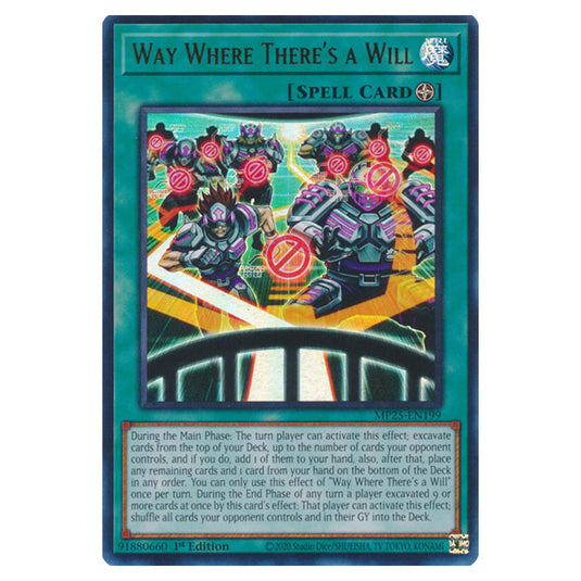 Way Where There's a Will MP25-EN199 card from the Yu-Gi-Oh! set 2025 Mega Pack