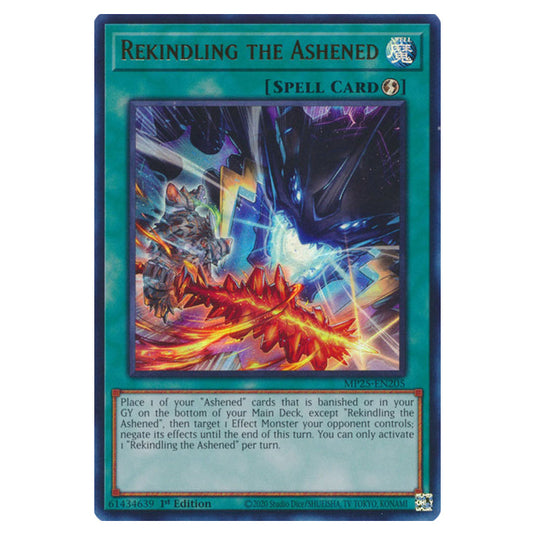 Rekindling the Ashened MP25-EN205 card from the Yu-Gi-Oh! set 2025 Mega Pack