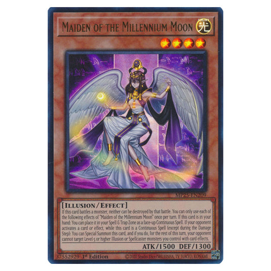 Maiden of the Millennium Moon MP25-EN209 card from the Yu-Gi-Oh! set 2025 Mega Pack