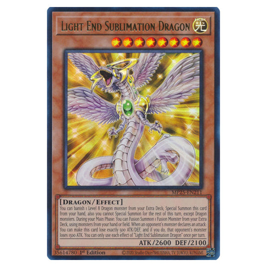Light End Sublimation Dragon MP25-EN211 card from the Yu-Gi-Oh! set 2025 Mega Pack