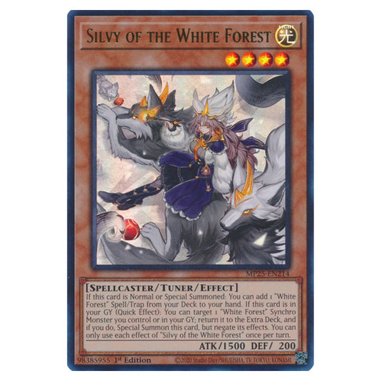 Silvy of the White Forest MP25-EN214 card from the Yu-Gi-Oh! set 2025 Mega Pack