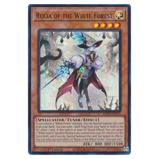 Rucia of the White Forest MP25-EN215 card from the Yu-Gi-Oh! set 2025 Mega Pack