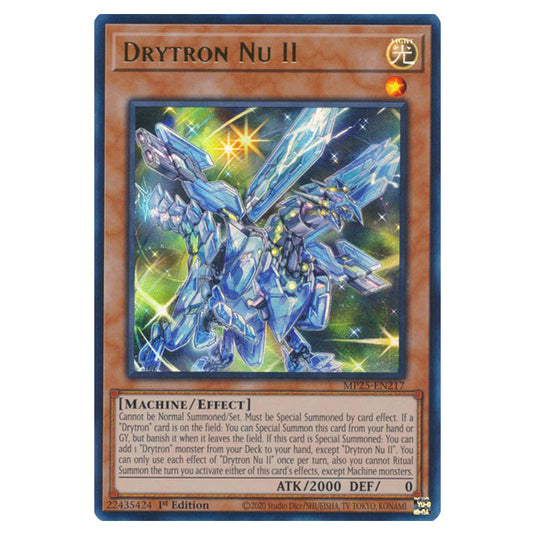 Drytron Nu II MP25-EN217 card from the Yu-Gi-Oh! set 2025 Mega Pack