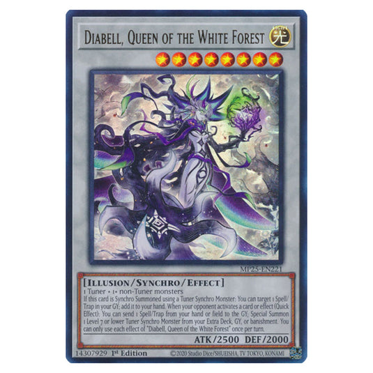 Diabell, Queen of the White Forest MP25-EN221 card from the Yu-Gi-Oh! set 2025 Mega Pack