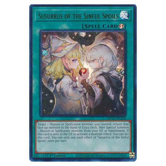 Susurrus of the Sinful Spoils MP25-EN228 card from the Yu-Gi-Oh! set 2025 Mega Pack