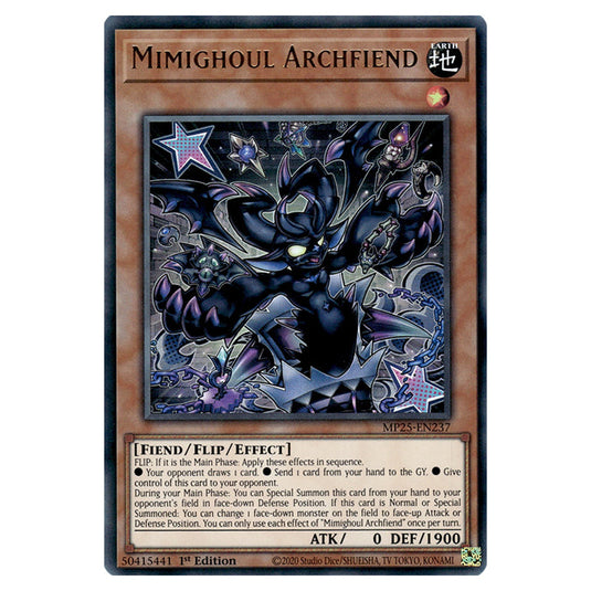 Mimighoul Archfiend MP25-EN237 card from the Yu-Gi-Oh! set 2025 Mega Pack