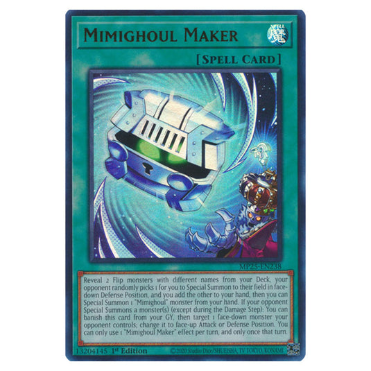 Mimighoul Maker MP25-EN238 card from the Yu-Gi-Oh! set 2025 Mega Pack