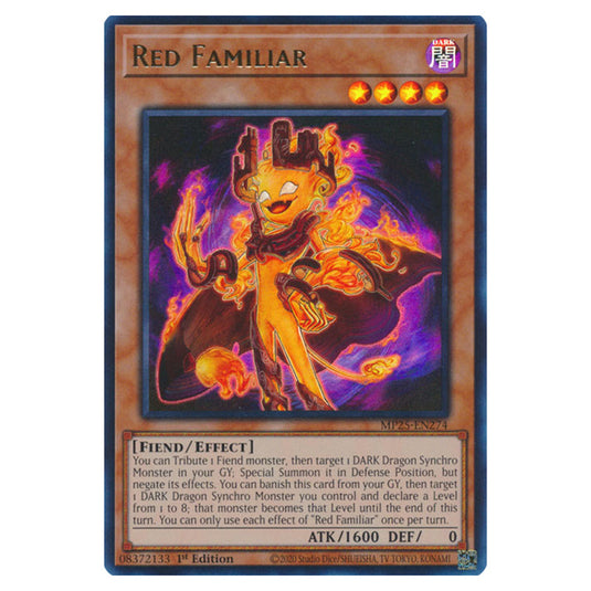 Red Familiar MP25-EN274 card from the Yu-Gi-Oh! set 2025 Mega Pack