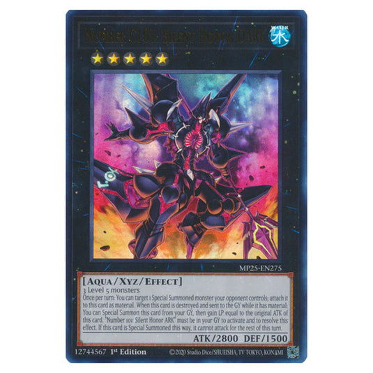 Number C101: Silent Honor DARK MP25-EN275 card from the Yu-Gi-Oh! set 2025 Mega Pack
