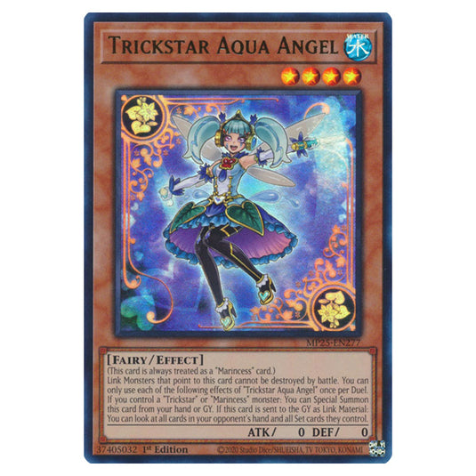 Trickstar Aqua Angel MP25-EN277 card from the Yu-Gi-Oh! set 2025 Mega Pack
