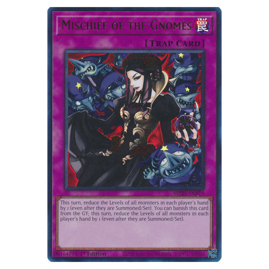 Mischief of the Gnomes MP25-EN279 card from the Yu-Gi-Oh! set 2025 Mega Pack