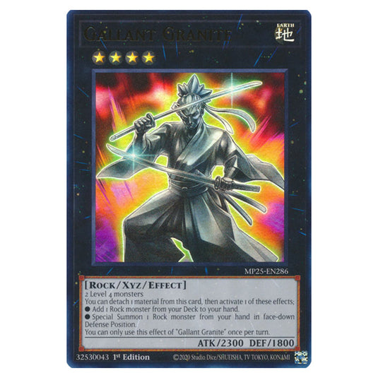 Gallant Granite MP25-EN286 card from the Yu-Gi-Oh! set 2025 Mega Pack