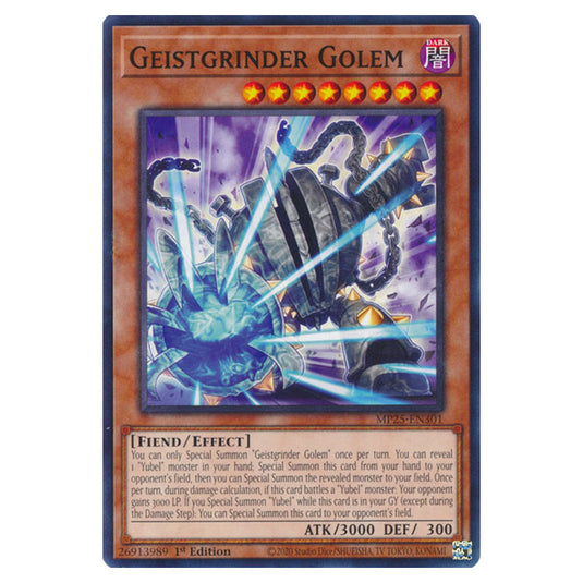 Geistgrinder Golem MP25-EN301 card from the Yu-Gi-Oh! set 2025 Mega Pack