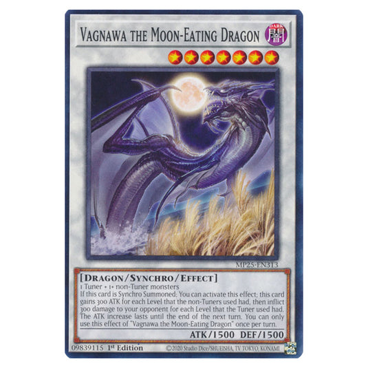 Vagnawa the Moon-Eating Dragon MP25-EN313 card from the Yu-Gi-Oh! set 2025 Mega Pack
